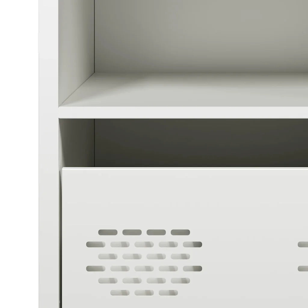 Credenza | Madia | Buffet da pranzo | Armadio da pranzo Bianca 35x39x73,5 cm in Acciaio Laminato a Freddo