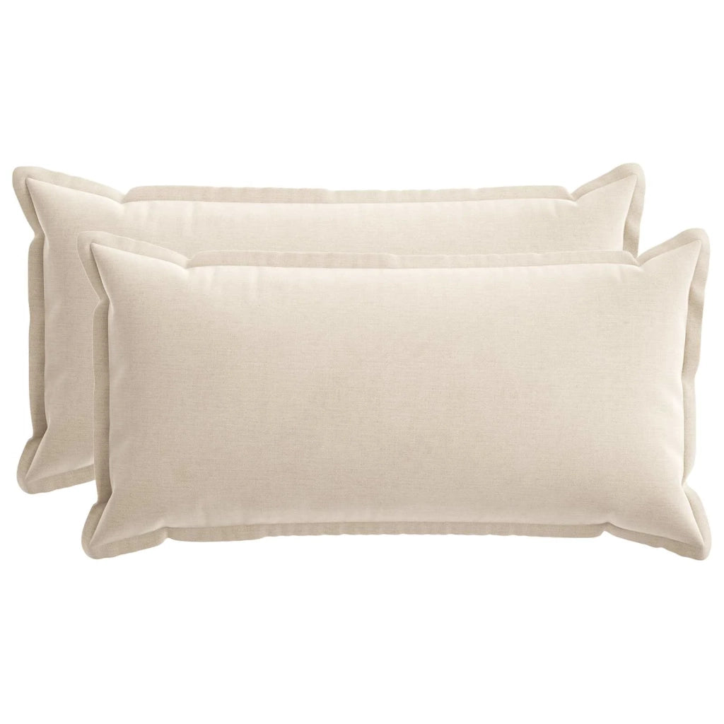 Federa 2 pz HOUTEN Crema 40 x 70 cm Tessuto Chenille 917866