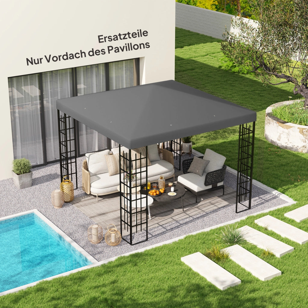 Tenda da giardino ¨C zephmum ¨C 3x3 m, grigio scuro, UPF30+