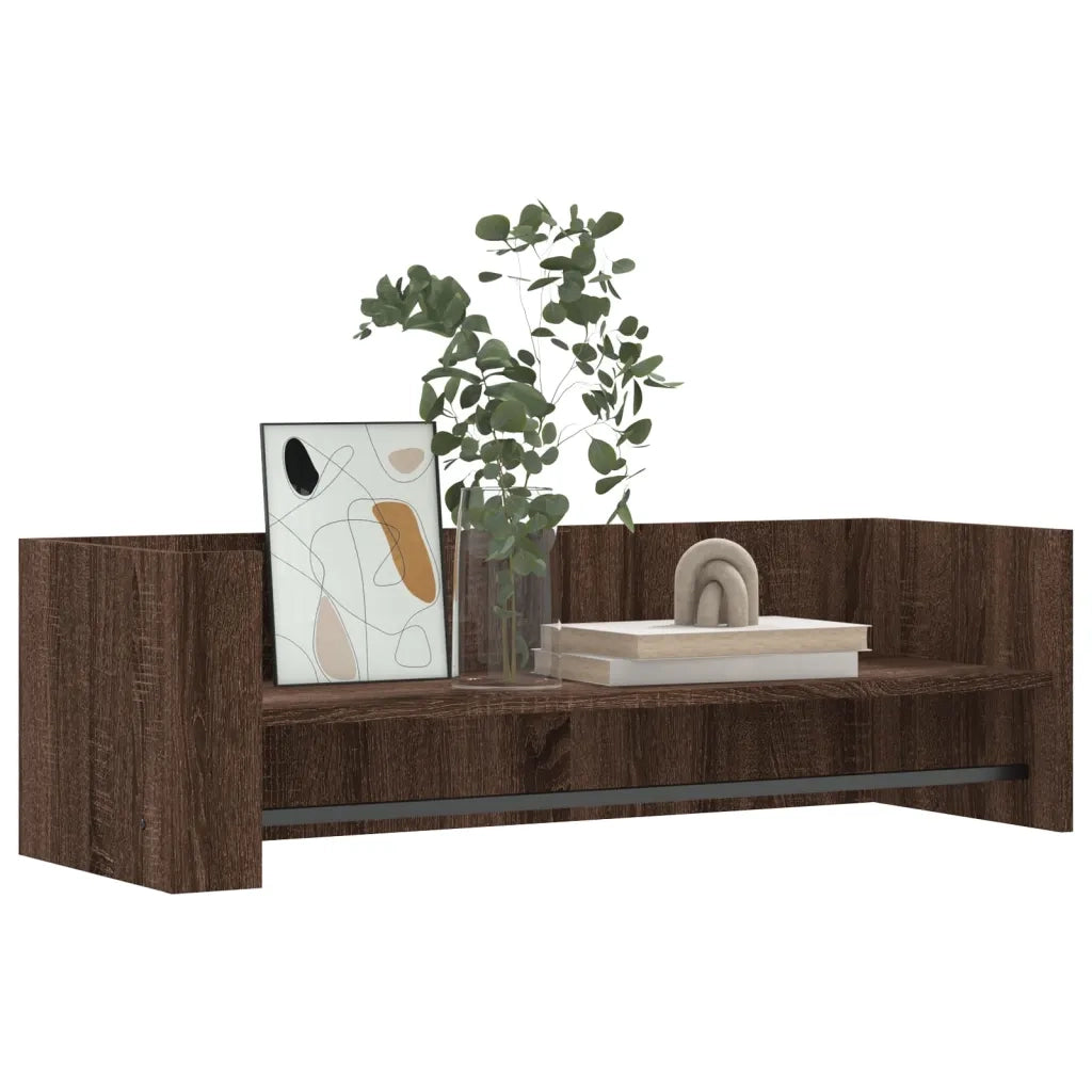 vidaXL Mensola a Muro Rovere Marrone 100x35x30,5 cm Legno Multistrato