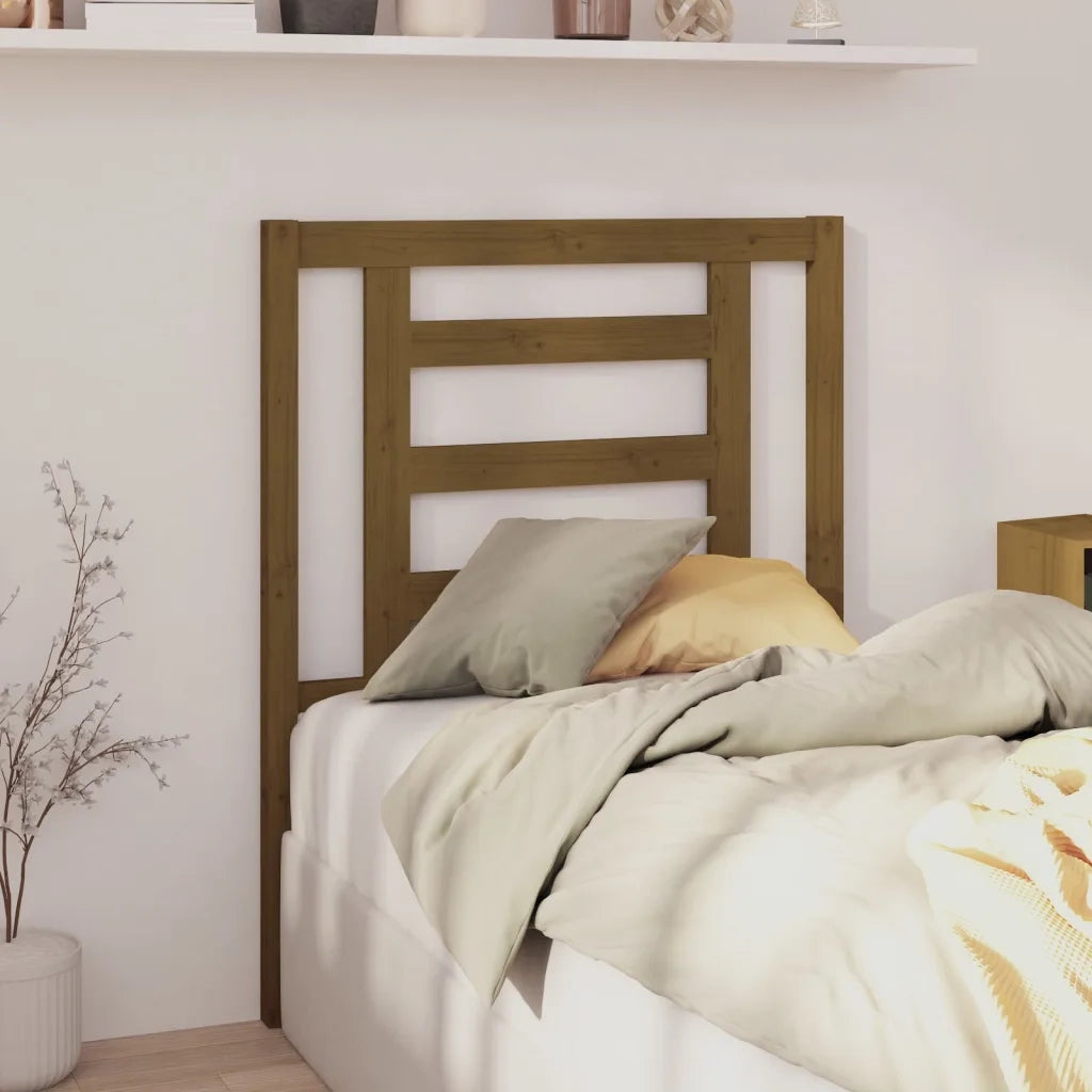 Testiera per Letto ambra 81x4x100 cm in Legno Massello di Pino 818798