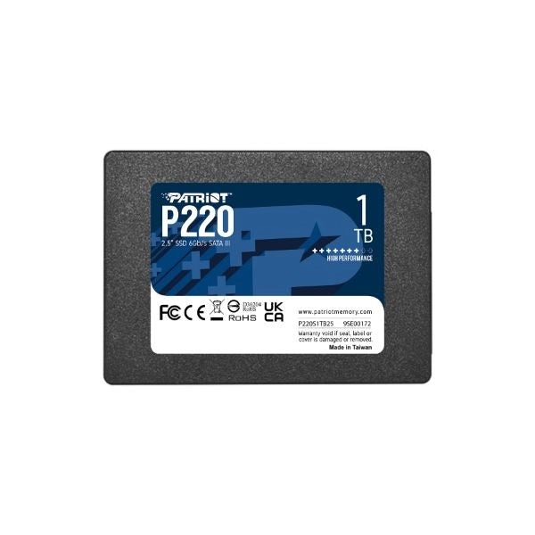 Ssd patriot  1tb p220 2.5 sata3 read:550mb/write:500 mb/s - p220s1tb25