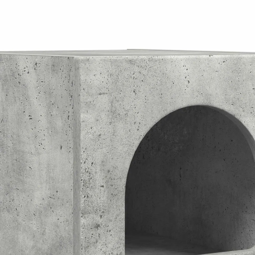 Comodino-Tavolino da notte Grigio cemento 29.5 x 35 x 50 cm Legno multistrato