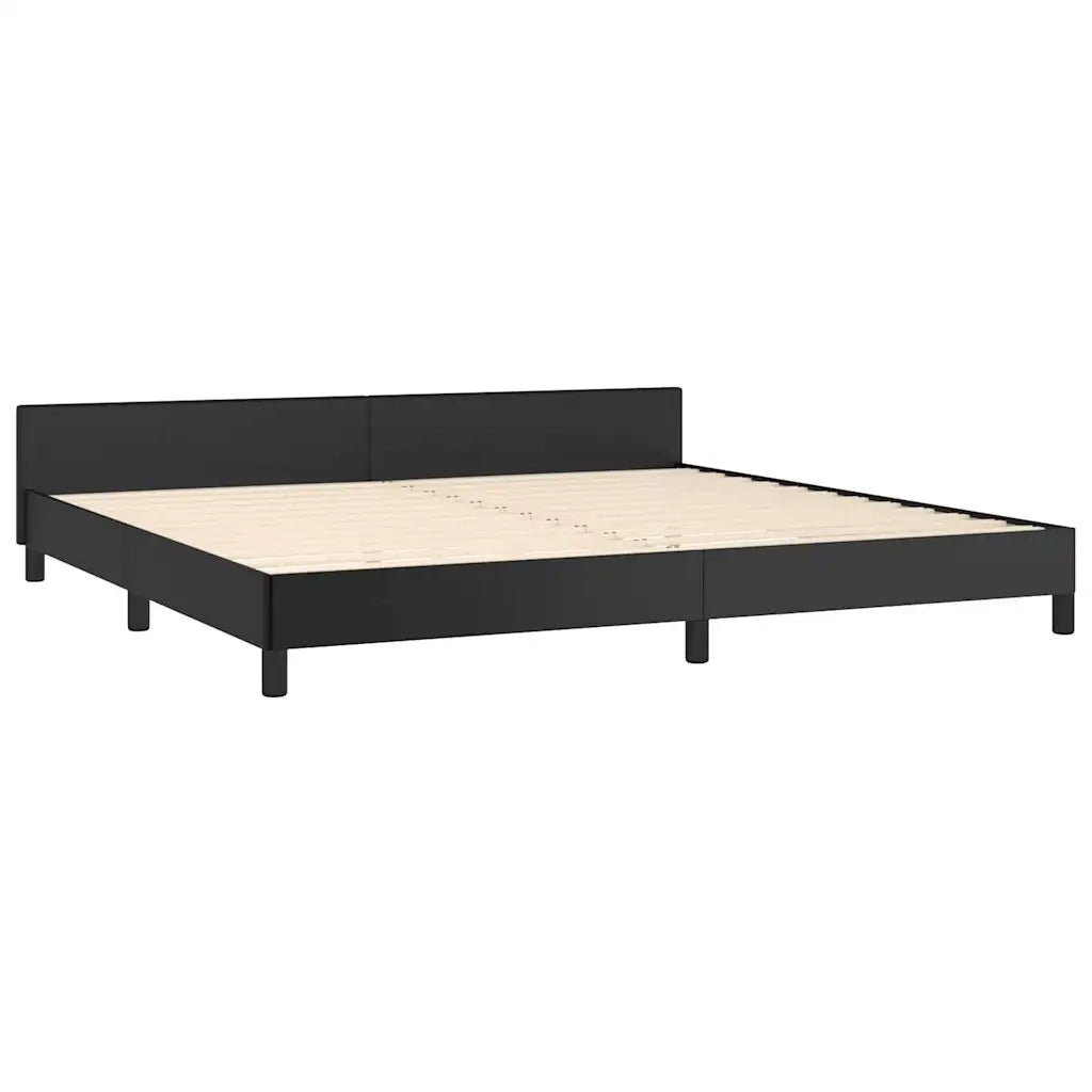 Giroletto con Testiera senza Materasso Nero 200x200 cm 347519