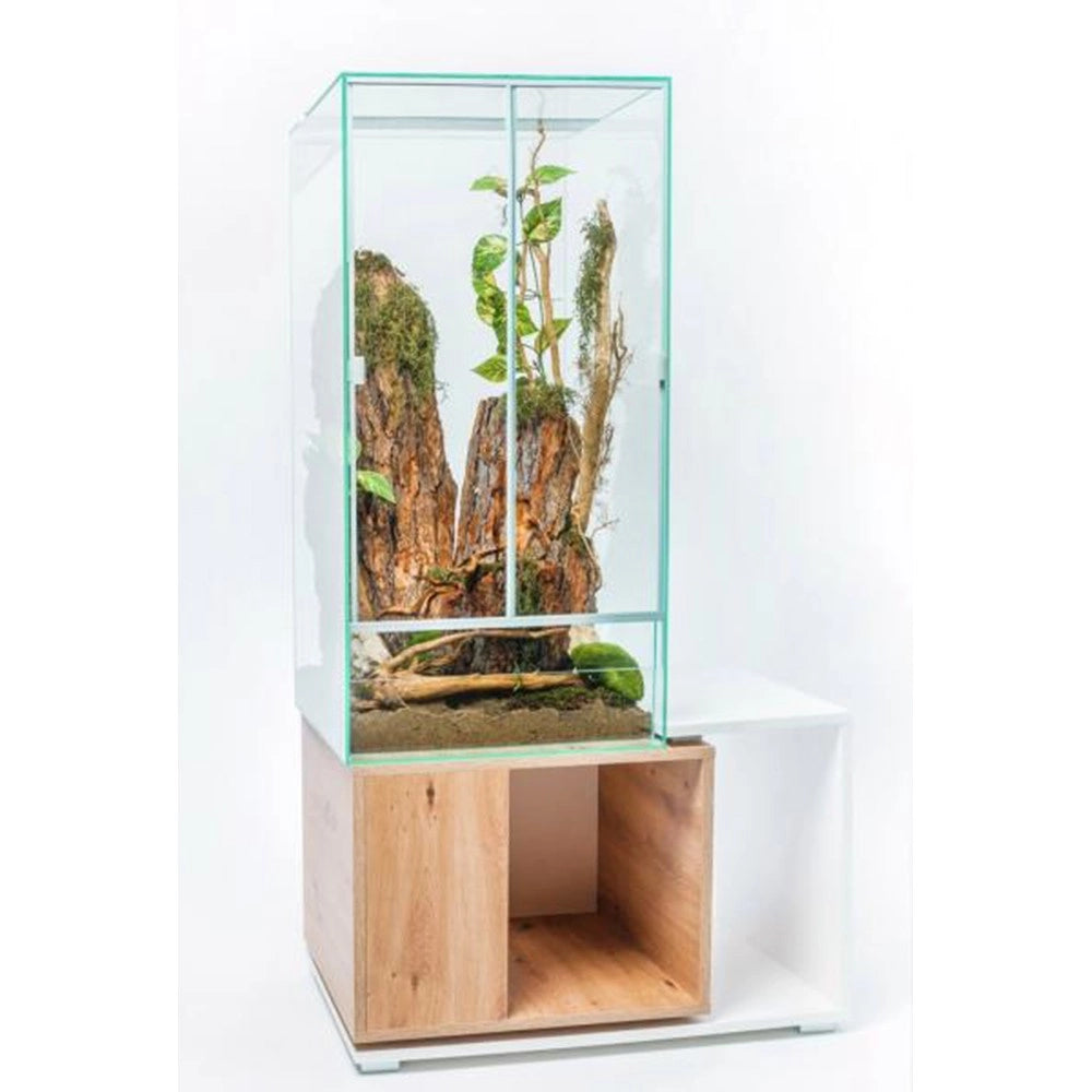 Diversa Cabinet Duo Forest White cm74x45x50h - supporto double face per High Terrarium