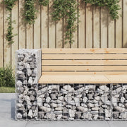 Panca Giardino Design Gabbione-Sgabello-Panca da esterno 92x71x65,5 cm Massello di Pino