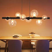 Lampada a sospensione ZMH tavolo da pranzo sospensione soggiorno G9 sospensione 8 lampadine vetro moderno
