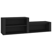 Scarpiera | Mobile per scarpe Nero 150x35x45 cm in Legno Multistrato