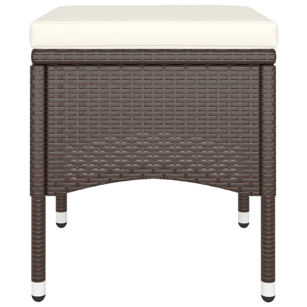 Set da Pranzo per Giardino 5 pz in Polyrattan Marrone 3058331