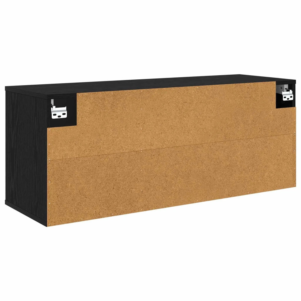 Mobile TV da Parete BORNE 102 x 33 x 40 cm Rovere Nero 8007164