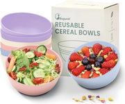 Set di ciotole per muesli, 8 pezzi, 760 ml, ciotola per zuppa, ciotola per dessert, riutilizzabile, ciotola per muesli, resistente, in plastica, per bambini e adulti, set di ciotole per zuppa, ciotola per muesli