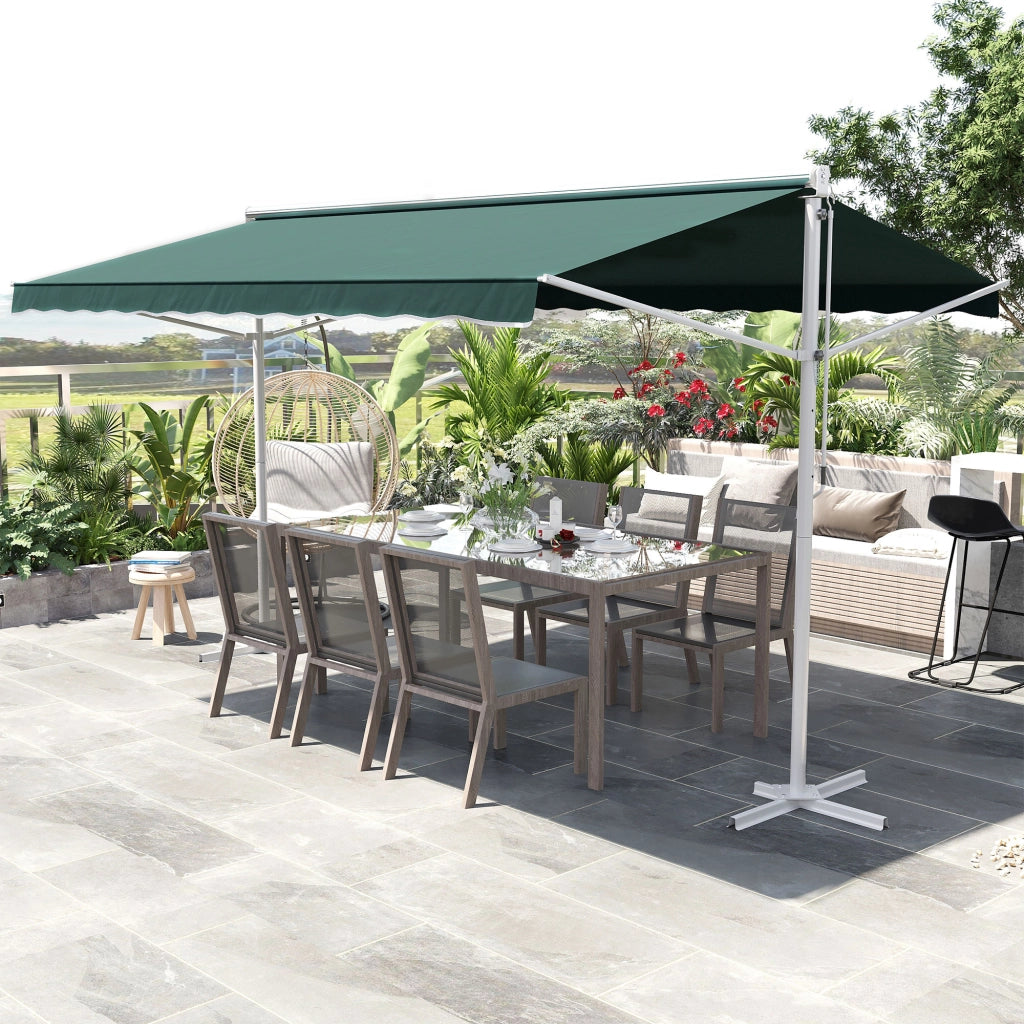 Tenda da giardino pieghevole ¨C zephmum ¨C verde scuro 4x3m