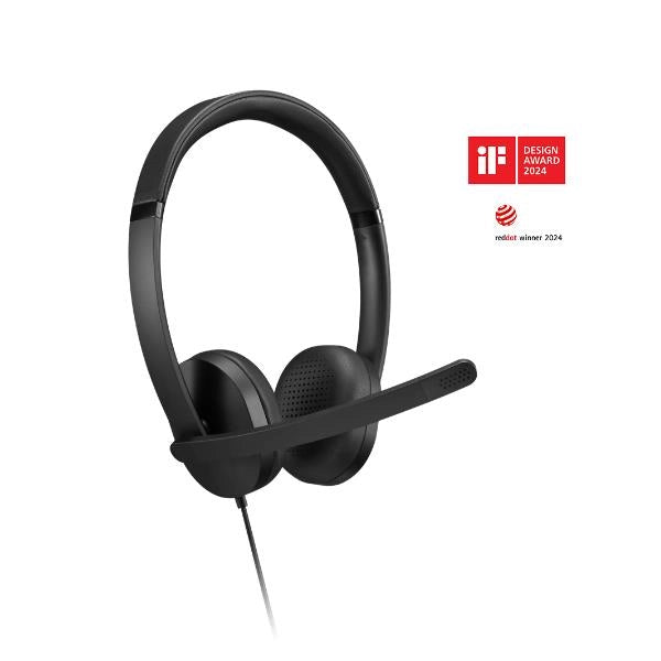 Lenovo 4xd1p83425 cuffia e auricolare cablato a padiglione musica e chiamate usb tipo a nero