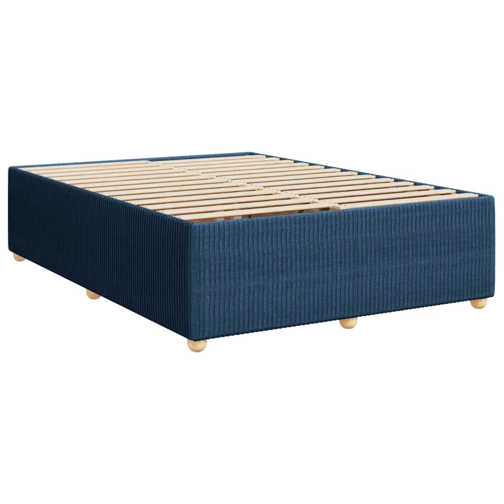 Letto box spring con materasso Blu 160 x 200 cm Tessuto 3451516