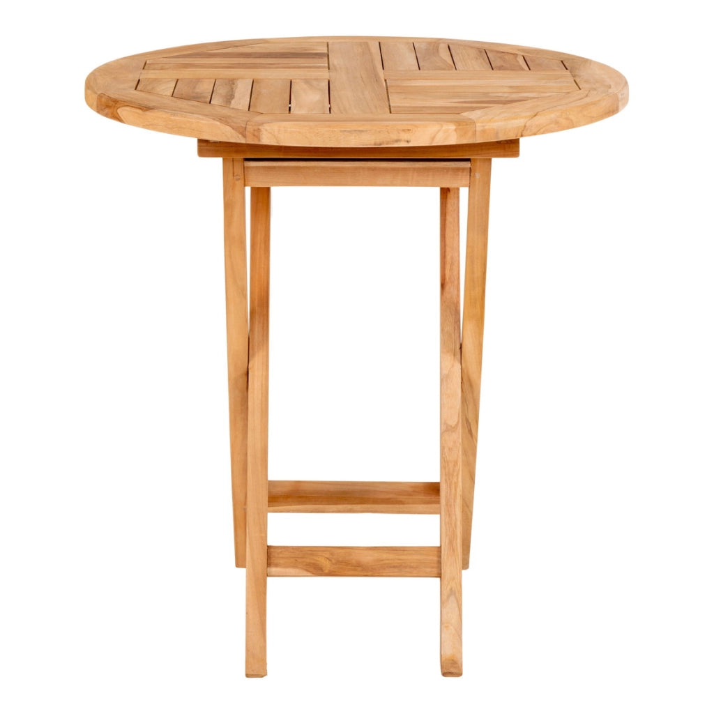 Tavolino da esterno Oviedo in teak naturale ø70x75 cm