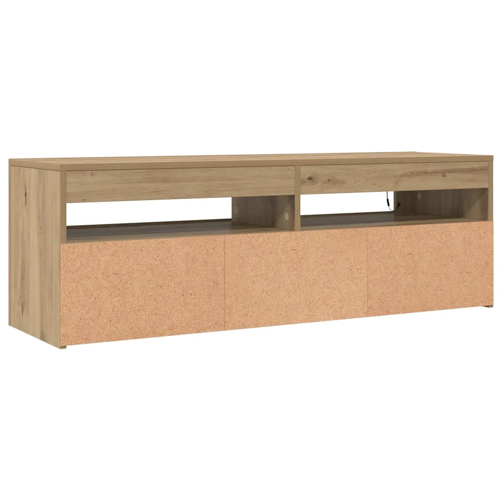 Mobile Porta TV con LED Artigianale 120x35x40 cm Multistrato 856320