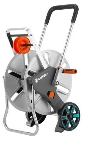 Gardena 18550-20 avvolgitubo da giardino Avvolgitubo multiposizione Manuale Nero, Acciaio inossidabile
