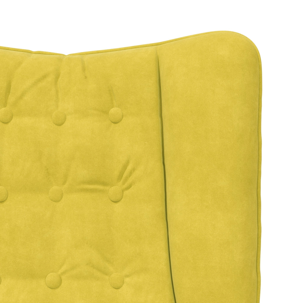 Poltrona Rilassante in Velluto Giallo
