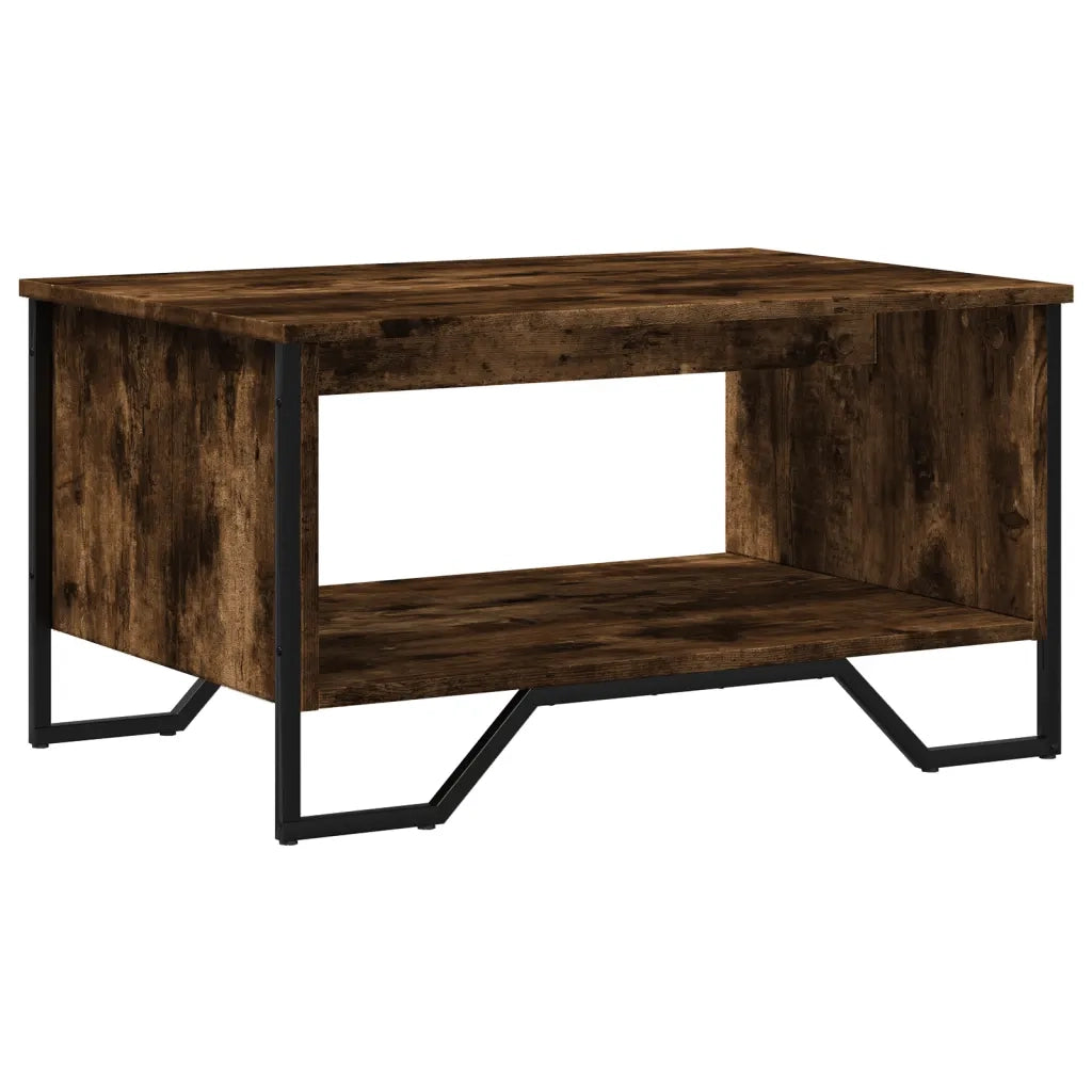 Tavolino da Salotto Rovere Fumo 75x51x40cm in Legno Multistrato 848486