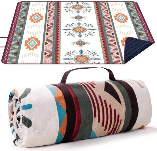 Dehors - Ombrellone da Pic-nic - Dimensioni 200 x 200 cm - Resistente al Sabbia - Resistente al Calore - Maniglia Portatile - Interno in Cotone - Ombrello da Spiaggia