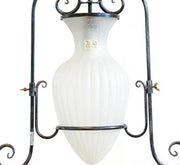 LAMPADE LINEA ANFORA LAMPADARIO A SOSPENSIONE CON GIARA IN VETRO GHIACCIO