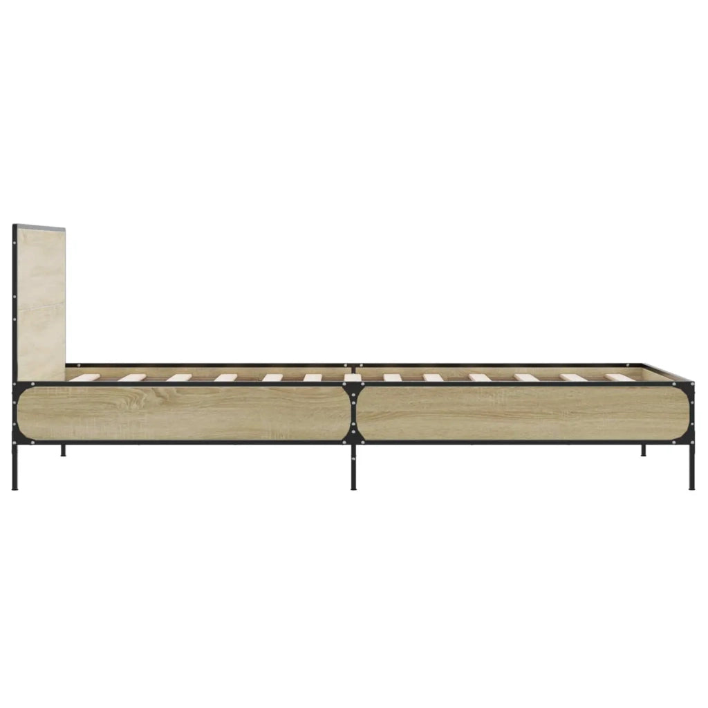 Struttura letto con testata Rovere Sonoma 80 x 200 cm 8009107