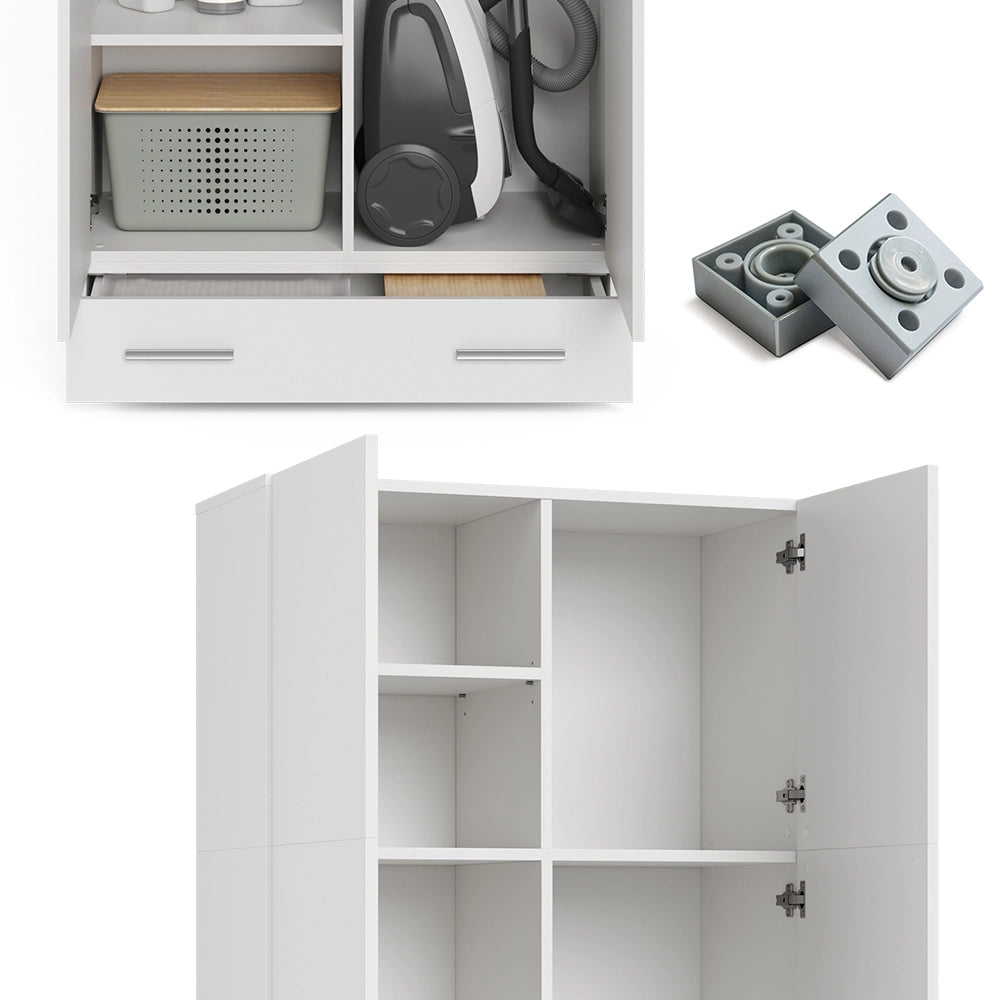 Vicco Scaffale per file Bianco 80 x 182.4 cm con cassetto