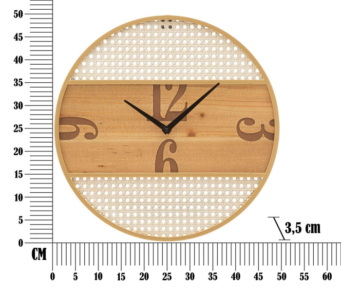 Orologio da Parete Ø50 cm Fuji in Ferro e MDF
