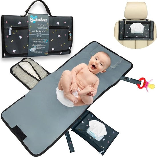Borsa per bambini fino all'età del bambino con asciugamano XL per la igiene comoda - sacchetto antiscivolo per pannolini umidi per tutte le misure - organizzatore di borsa per bambini