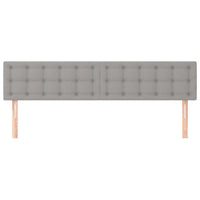 Testiera 2 pz Grigio Chiaro 80x5x78/88 cm in Tessuto