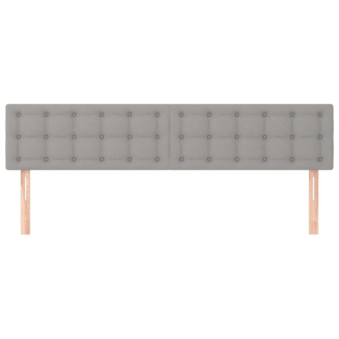 Testiera 2 pz Grigio Chiaro 80x5x78/88 cm in Tessuto