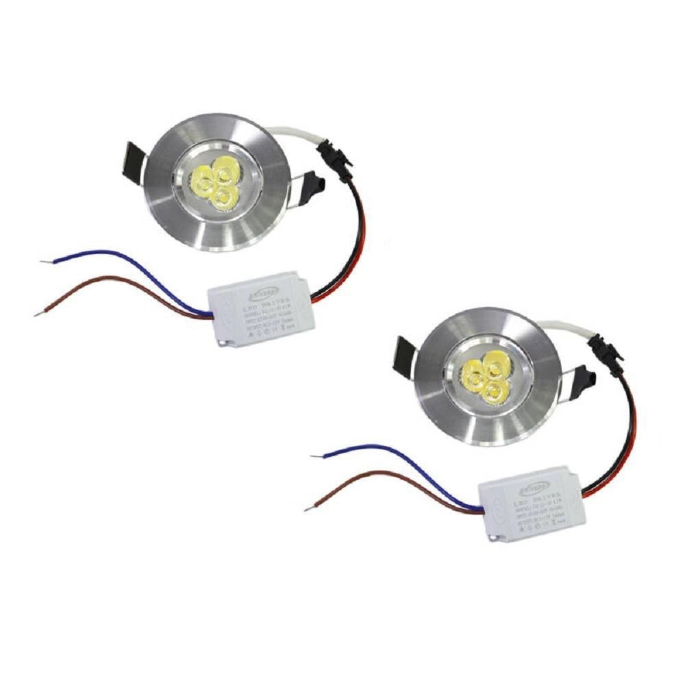 Trade Shop - Faretto Incasso 3w Orientabile Luce Fredda Calda Naturale P-55 -