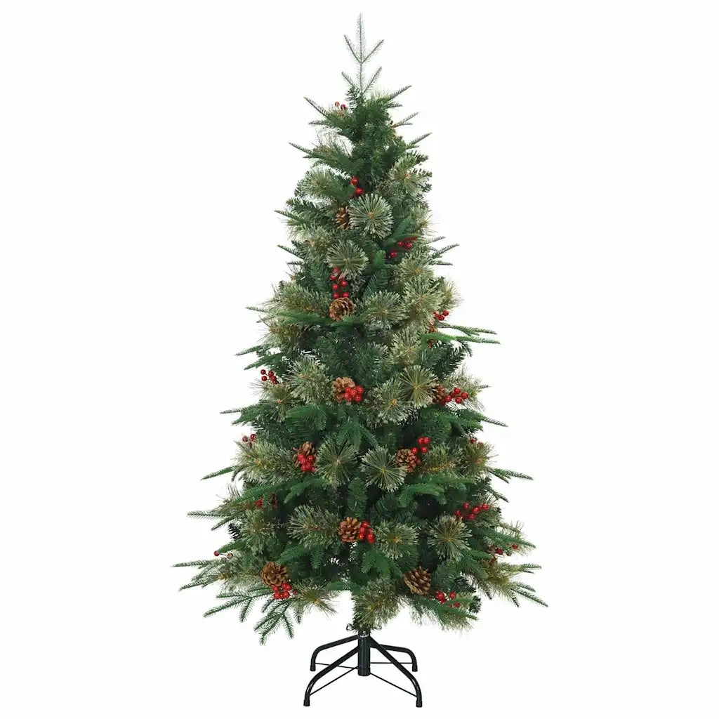 Albero di Natale Artificiale con Rami Pieghevoli Verde 150 cm 3397408