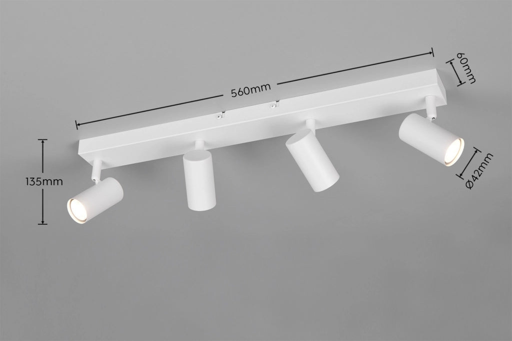 Faretto da soffitto TARYN 4xGU10 bianco metallo RL