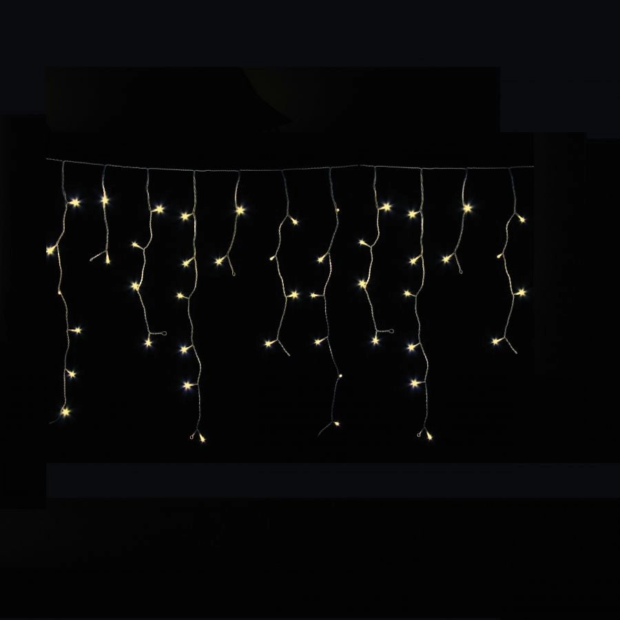 Tenda sfalsata 240 led bianco caldo