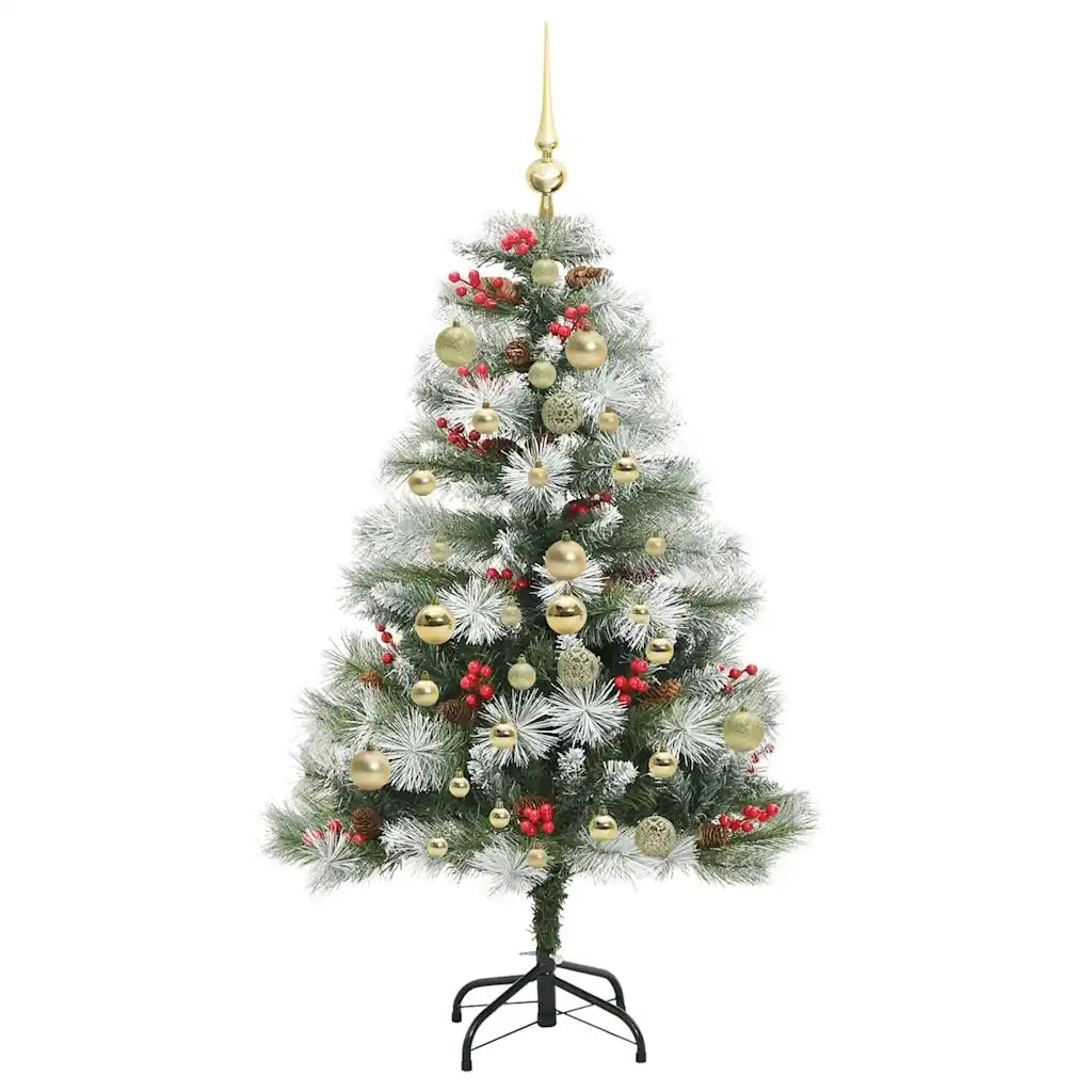 Albero di Natale artificiale Verde e bianco 150 cm 3395174