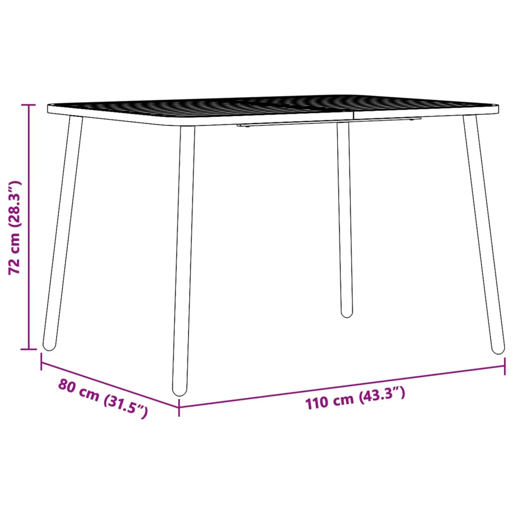 Set da pranzo 5 pz Antracite Acciaio 3422854