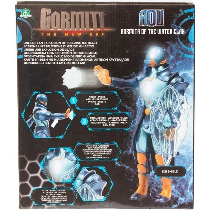 Figura articolata - GORMITI - Gormiti con attacco leggero Acqua - Aqu - 27 cm - da 4 anni - GRV071