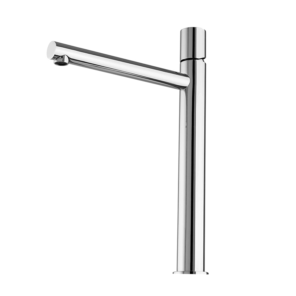 Miscelatore lavabo alto cromo senza leva in acciaio inox Gemini