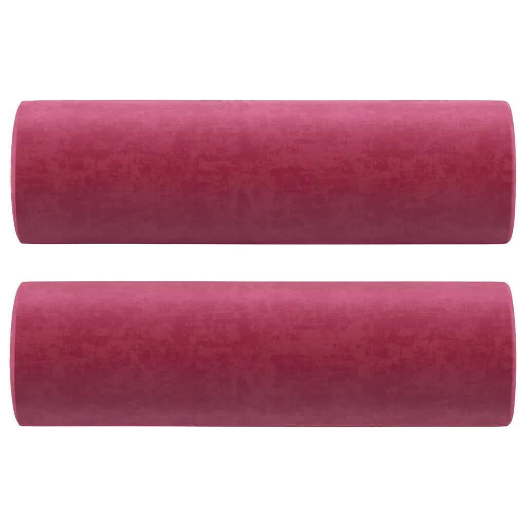 Divano a 3 Posti con Cuscini-Sofa 3 Posti con Cuscini Rosso Vino 180 cm in Velluto 625907