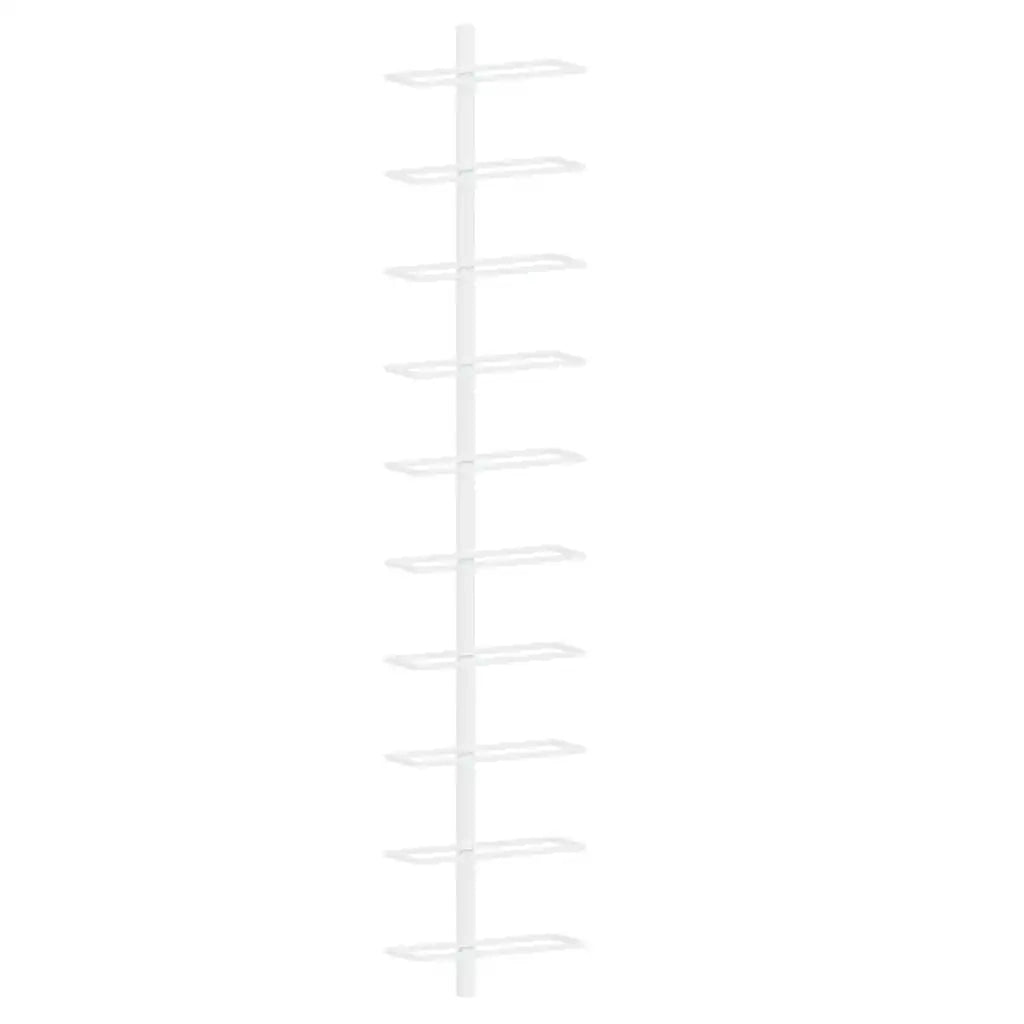 Portavini da Parete per 10 Bottiglie 2 pz Bianco in Metallo 340906