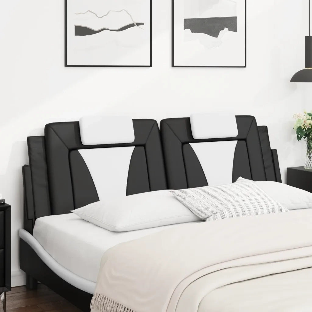 Cuscino Testiera Viana Nero e Bianco 160 cm in Similpelle CFW4907343