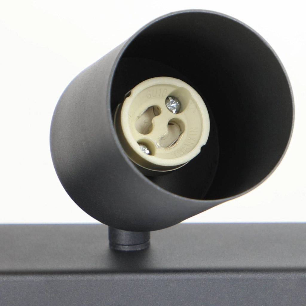 ZMH Faretto da soffitto neri 2 luci GU10 metallo rotanti 350° per soggiorno corridoio scala cucina senza lampadina
