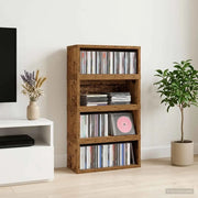 Rack per Stoccaggio CD 4 pz Legno antico 40 x 17 x 17 cm 8012726