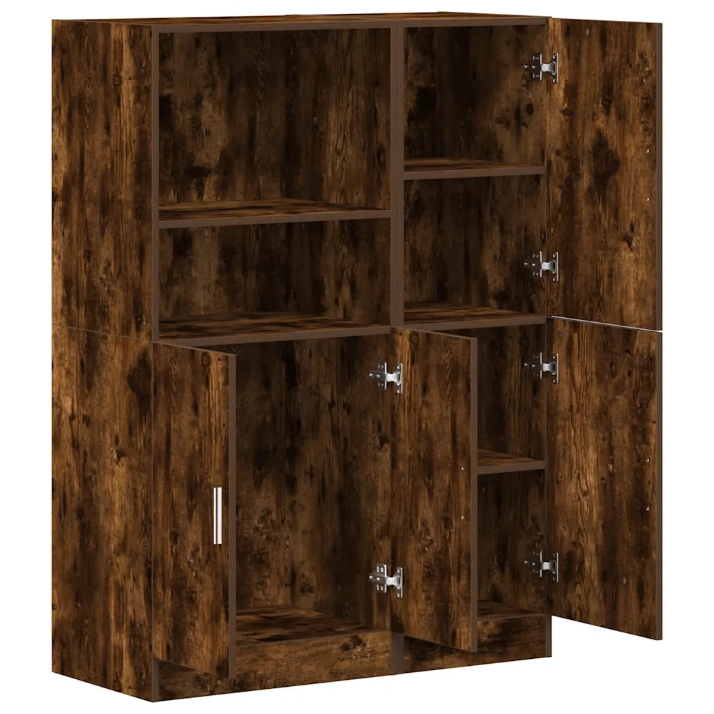 Set di Mobili da Cucina 2 pz Rovere Fumo in Truciolato 3324146