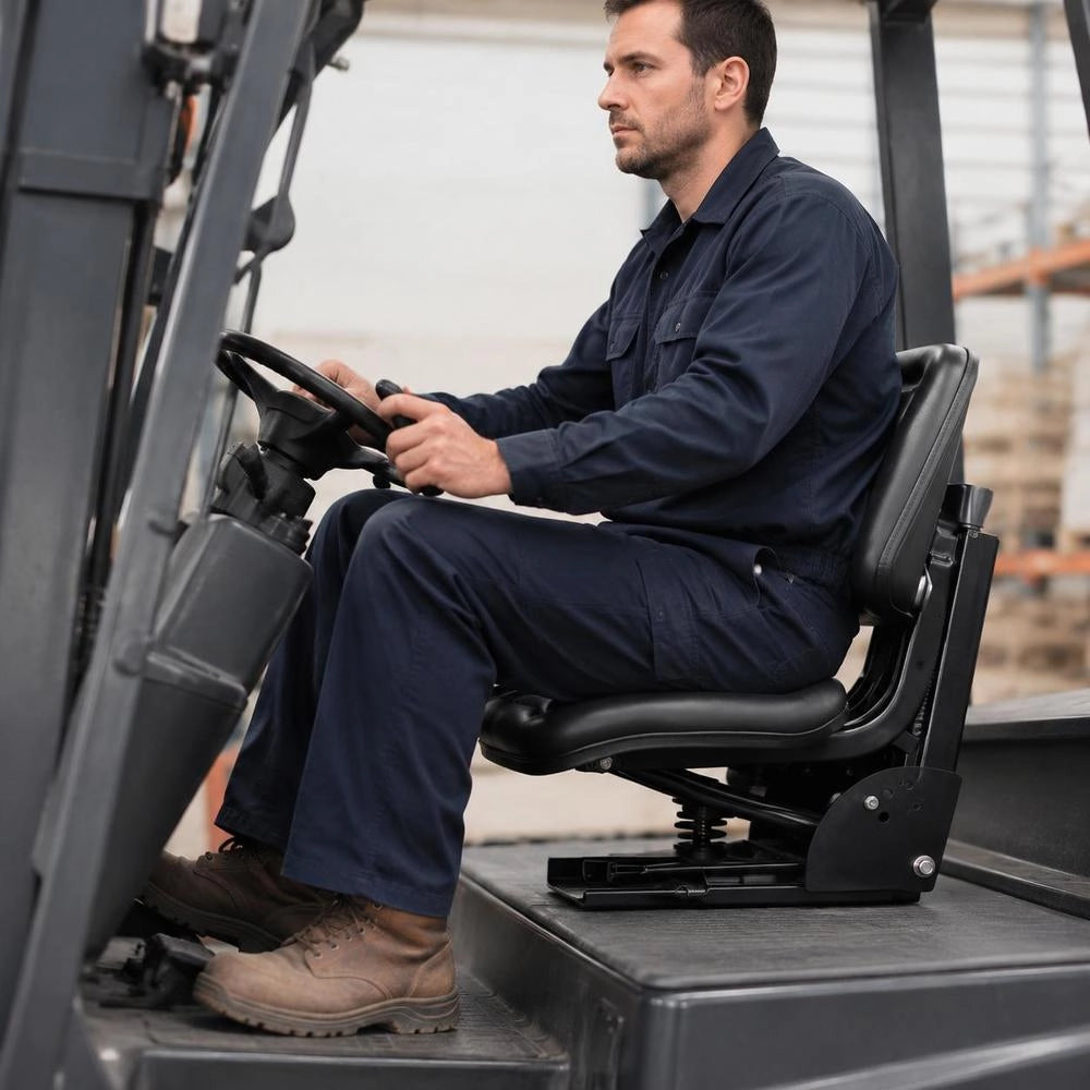 Tractor Seat With Suspension, Black
