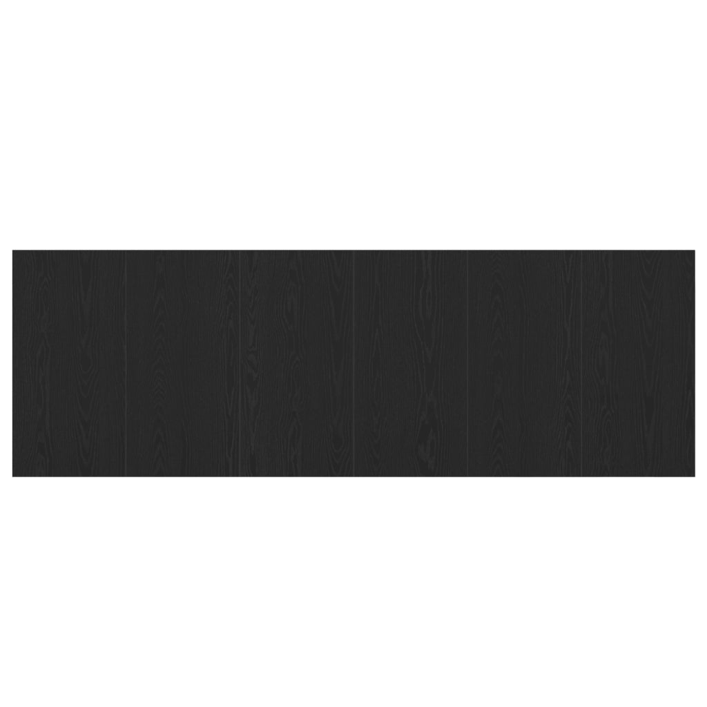 Testiera a muro in rovere nero 240x1.5x80 cm in legno ingegnerizzato