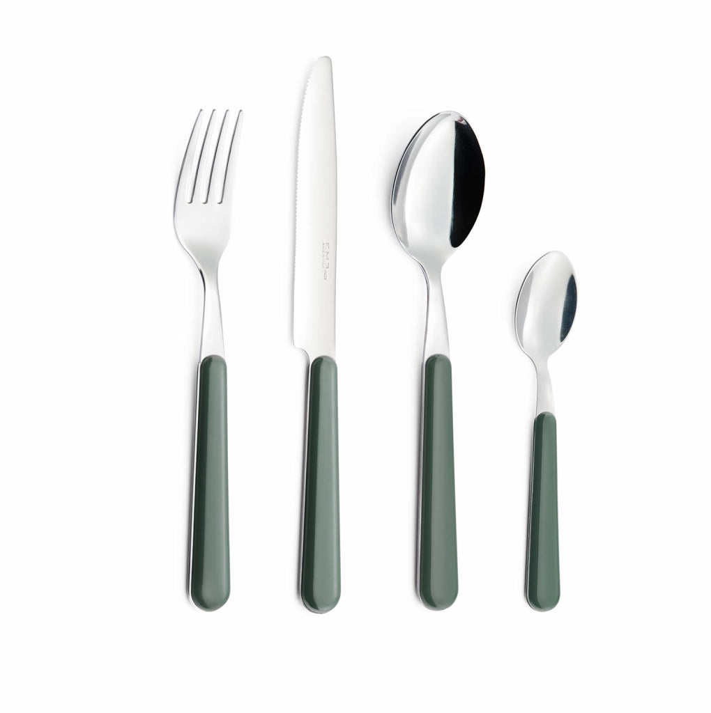 Servizio Set di Posate 24 pezzi in Acciaio Inox Eme Brio Verde 59