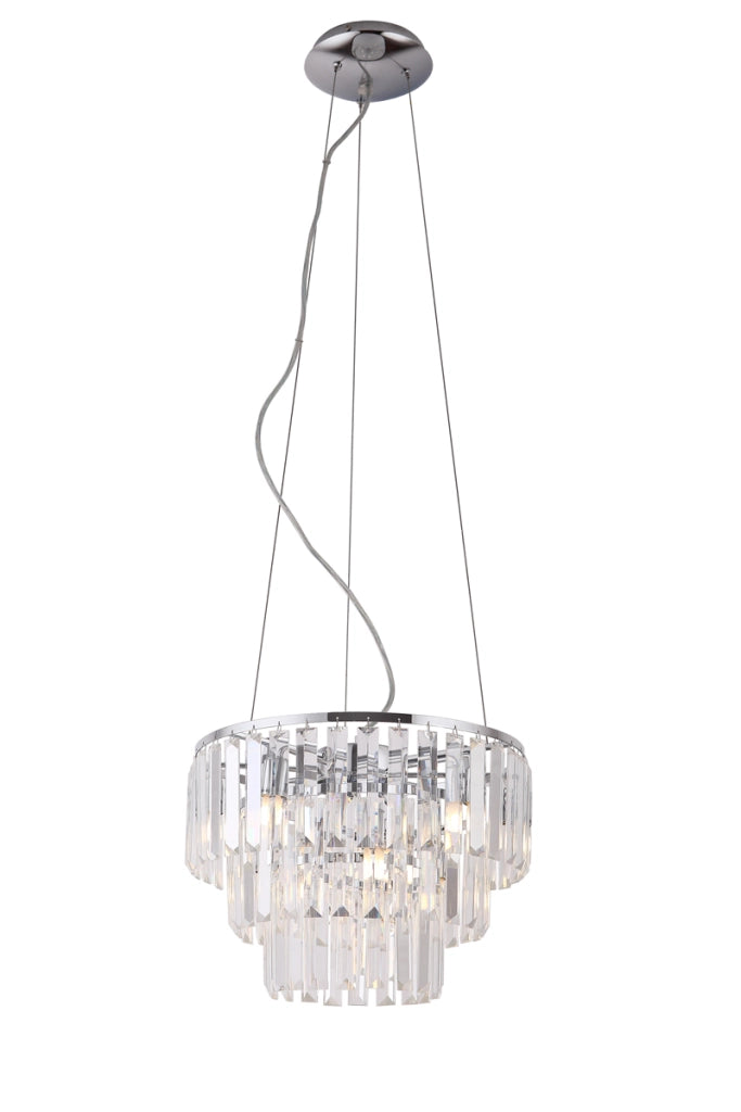 Lampadario glamour cromato cristallo Ø42 9xG9 Maxlight