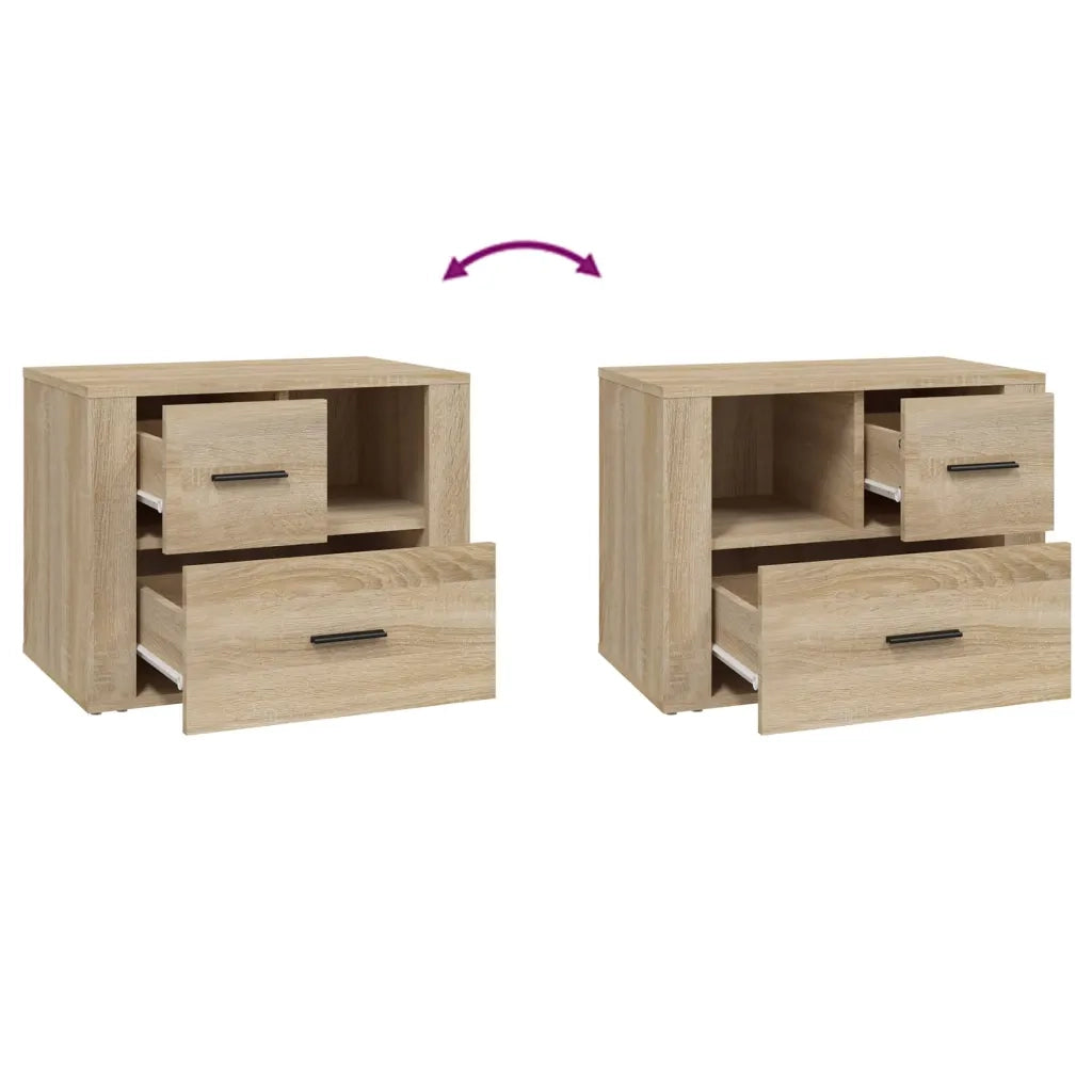 Comodino | Armadio da Notte | Mobiletto da notte Rovere Sonoma 60x36x45 cm in Legno Multistrato